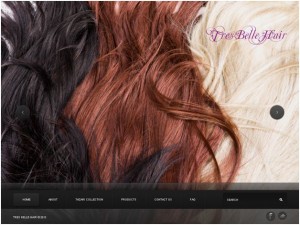Tres Belle Website WordPress Hair Site