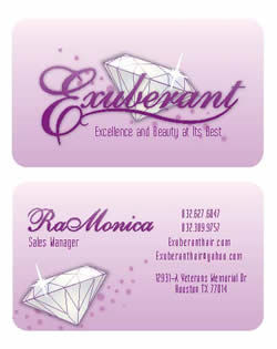 Business Card design for hair extensions