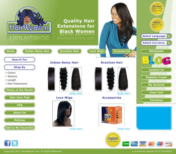 Irish Website Design for Hair Weaves