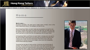 Hong Kong Tailor website design