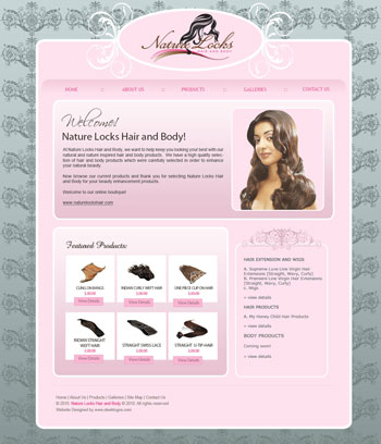 Human Hair Website Design