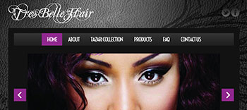 Custom Hair and beauty website designs HairPackaging com (USA)