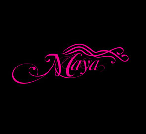 Maya's 100% Indian Virgin Hair Extensions logo design