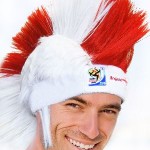 Mohawk Wig Mock-Up on Model for England