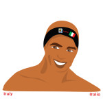Black Headband Illustration for Italy