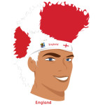Mohawk Wig Illustration for England
