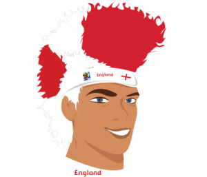 Mohawk Wig Illustration for England