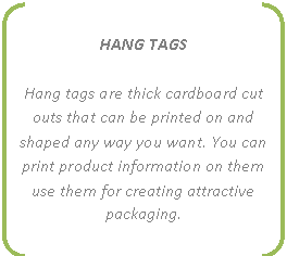 Hang tag for hair packaging definition and quote