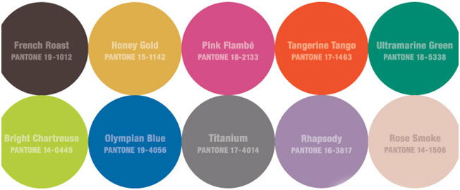 Packaging Colors for 2012 Pantone Colors Hot Colors
