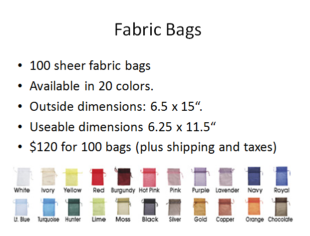 Fabric Bags. Cheap Hair Packaging Alternative