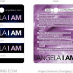 This Hair Hang Tag was designed for when Angela Simmons launched her hair line on