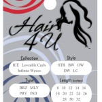 Standard 3x4 inch hang tag with pre-printed options - just circle and attach to hair