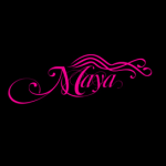 Maya's 100% Indian Virgin Hair Extensions logo design