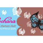 Logo designed with Illustrations of Butterflies for 100% Human Hair Company (Australia)