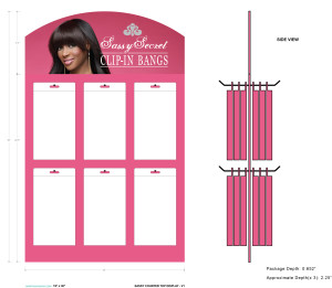 Sassy POP Display for Clip-in Bangs